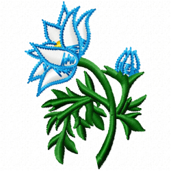 Flowers And Tree Embroidery Design 11